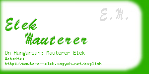 elek mauterer business card